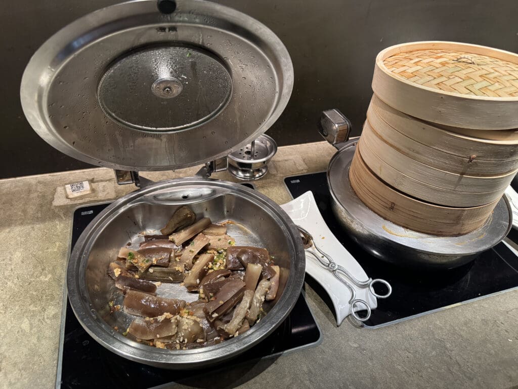 a bowl of food on a counter