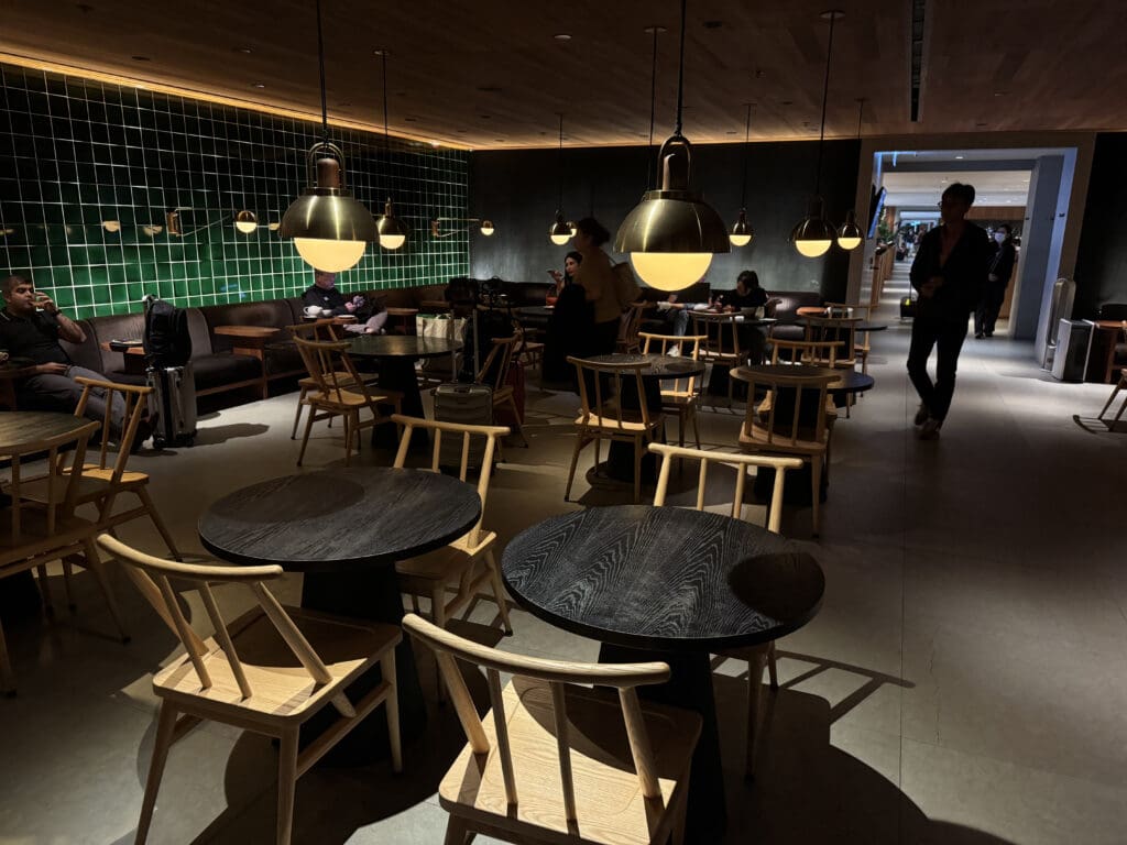 a group of people in a restaurant