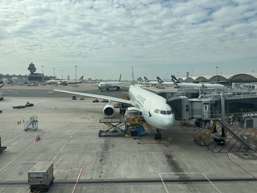an airplane at an airport