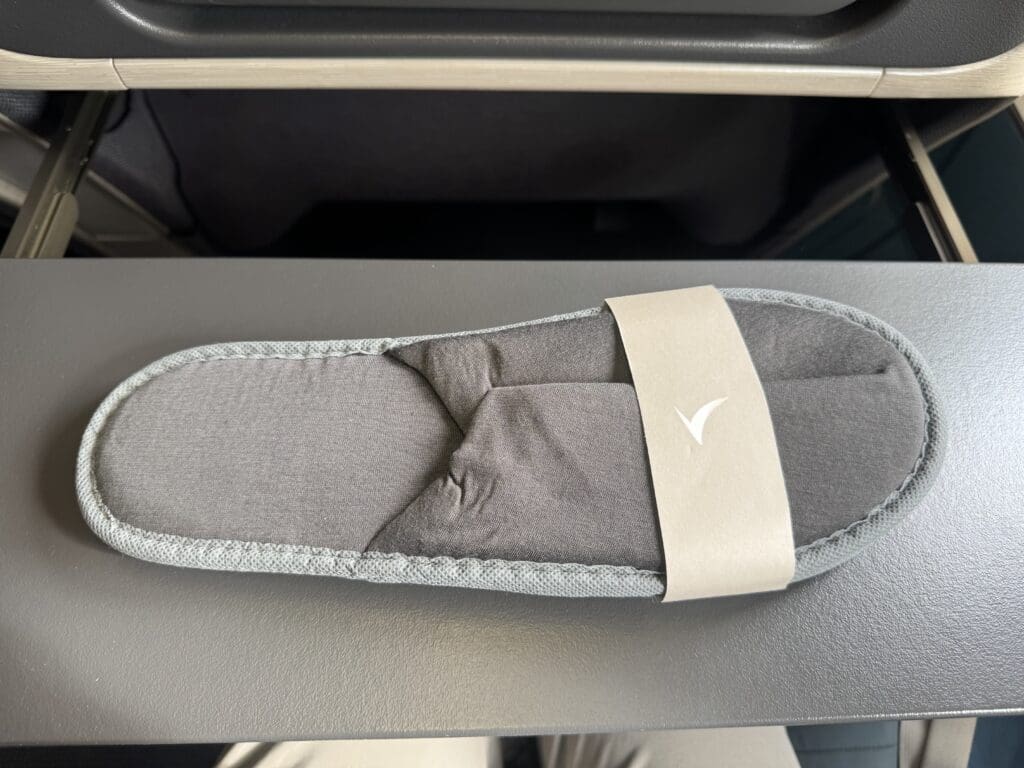 a slipper on a table