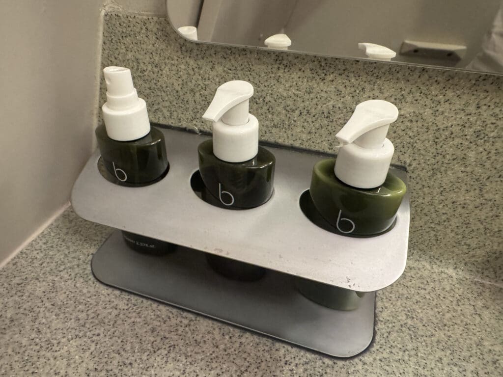a group of bottles on a counter