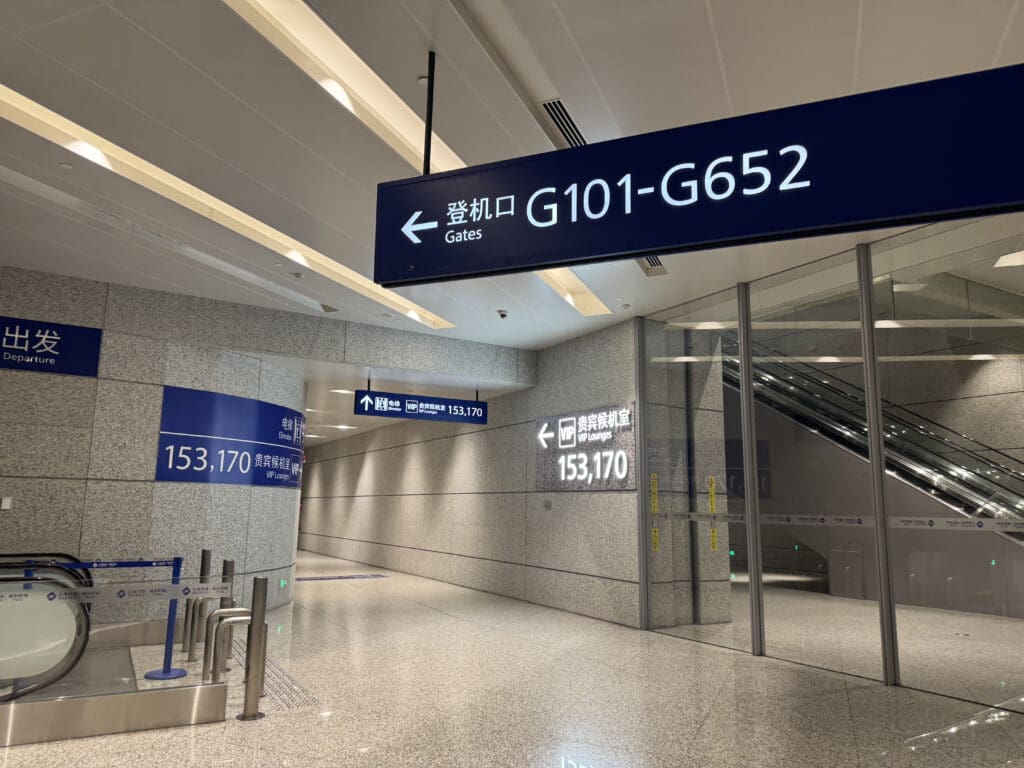 a sign in a building