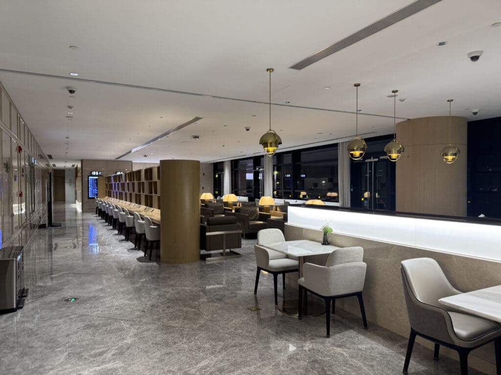 a room with tables and chairs