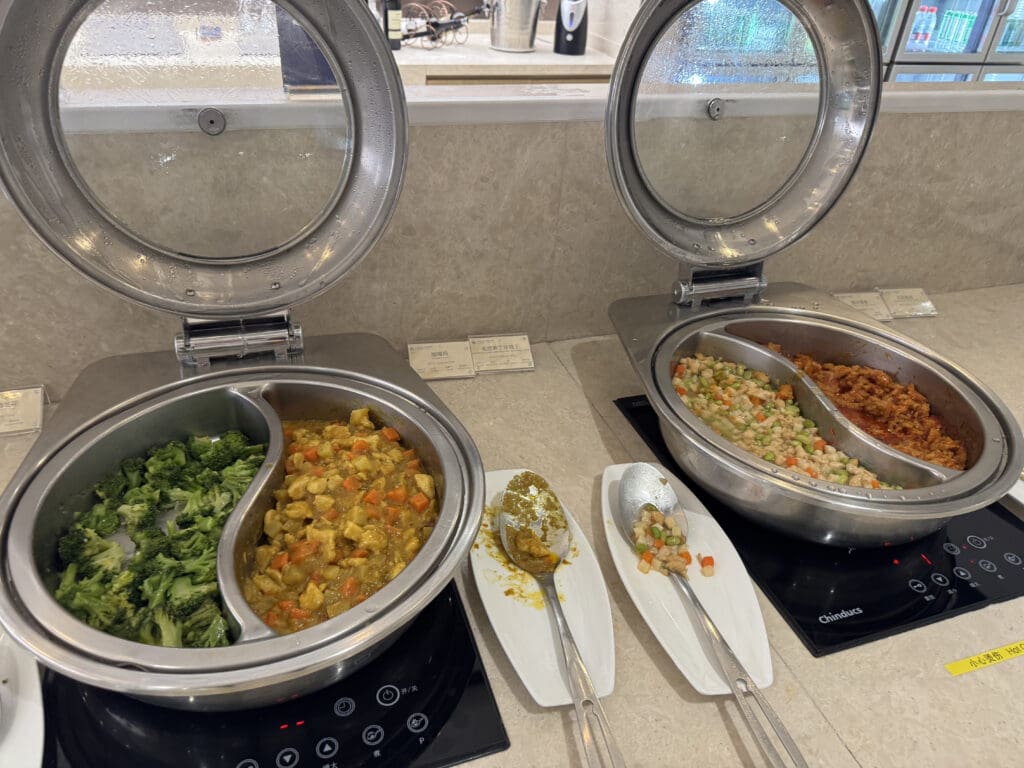 food in a container on a table