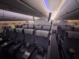 a row of seats in an airplane