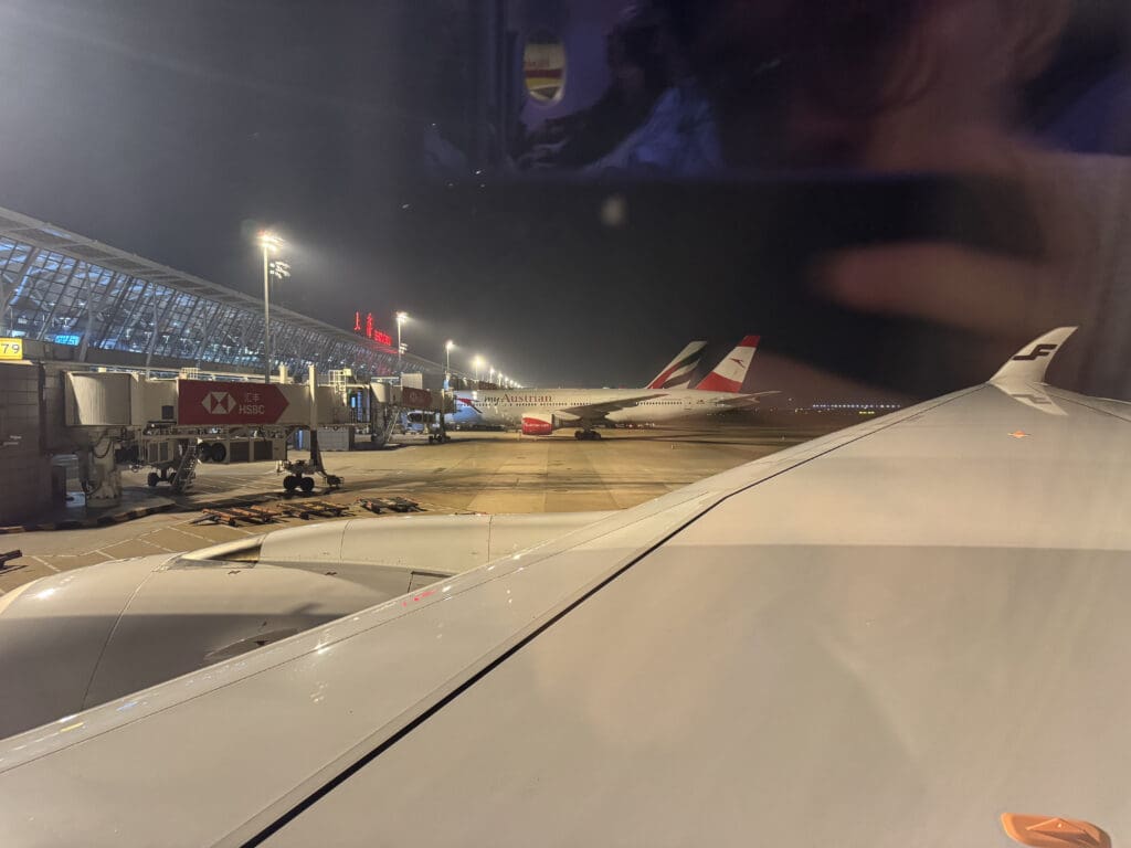 an airplane on the runway