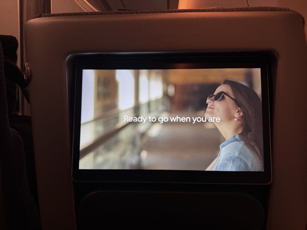 a screen on a vehicle