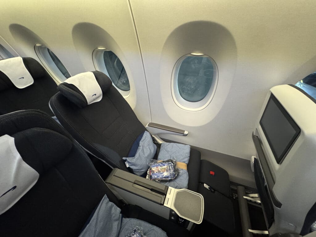 a seat on an airplane