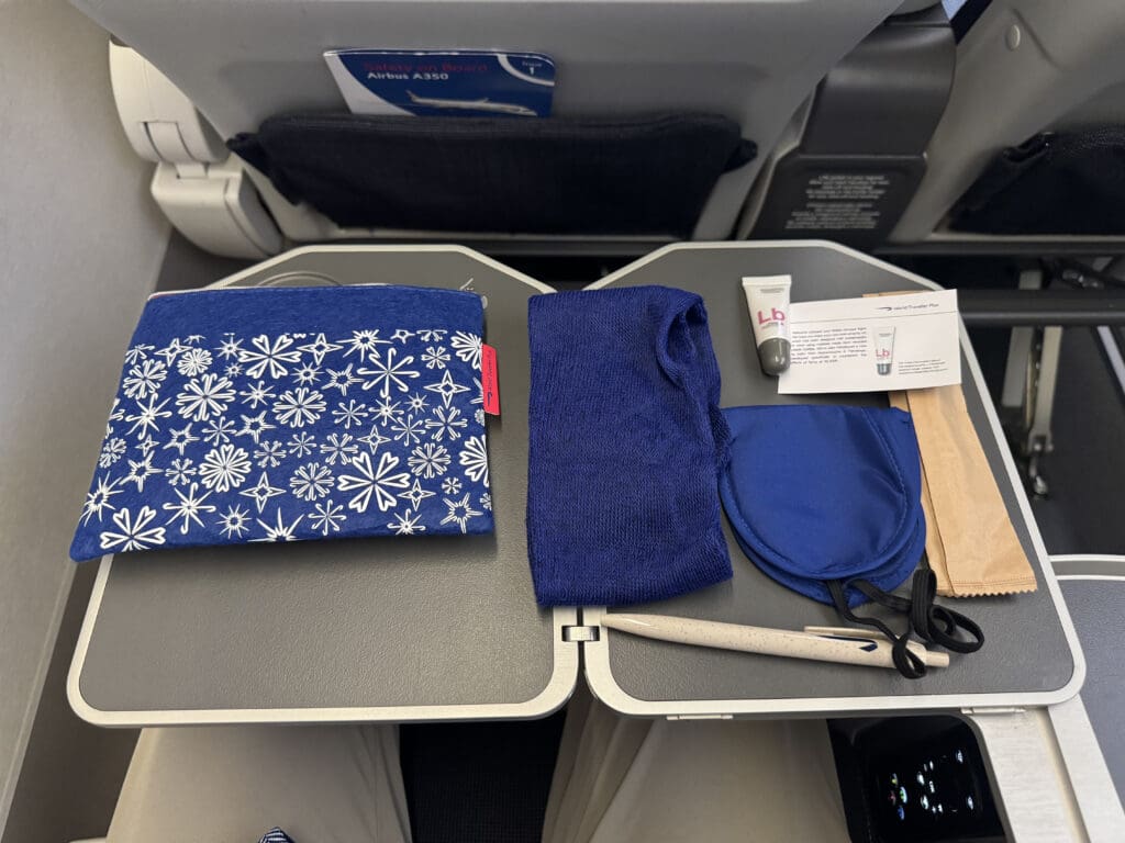 a table with items on it