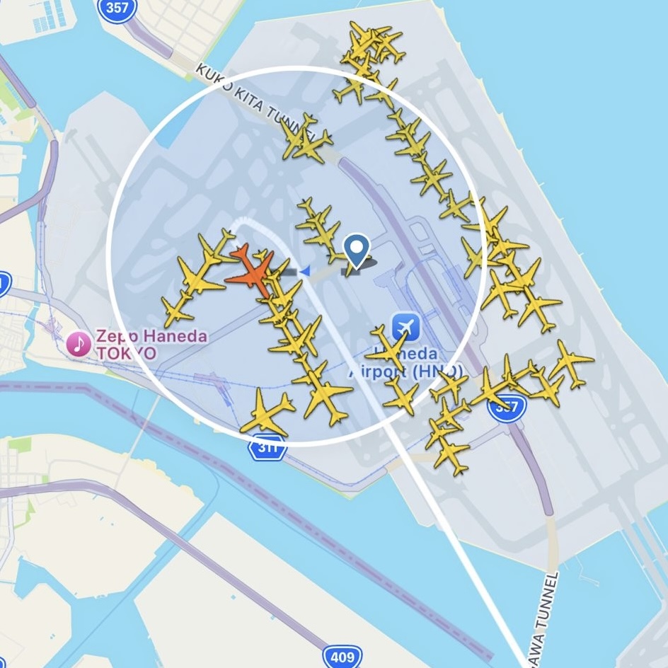 a map of airplanes on a map