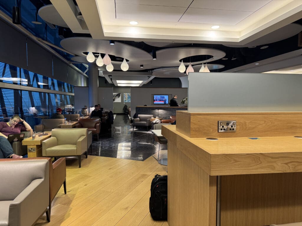 a room with a table and chairs