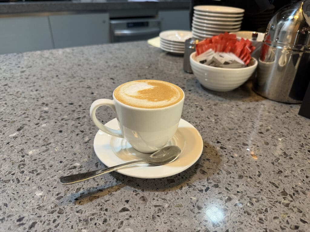 a cup of coffee on a saucer