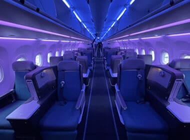 a row of seats in an airplane