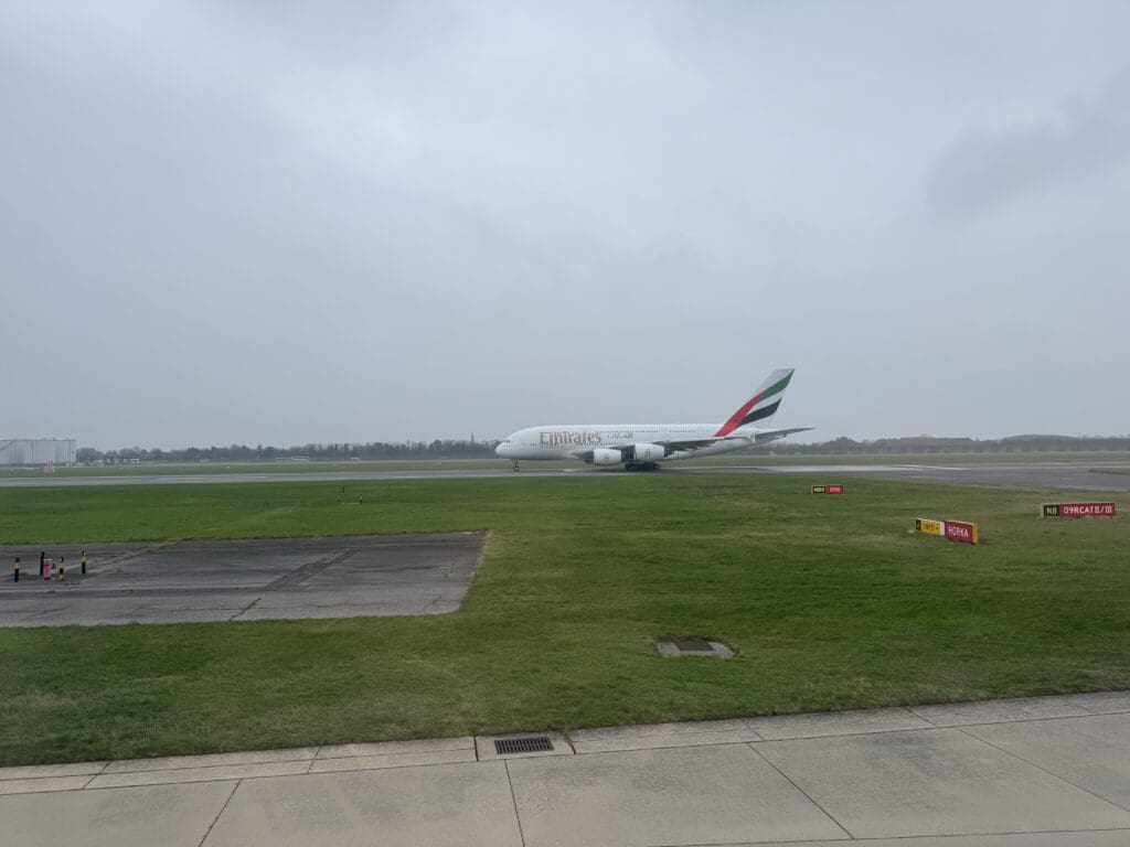 an airplane on a runway