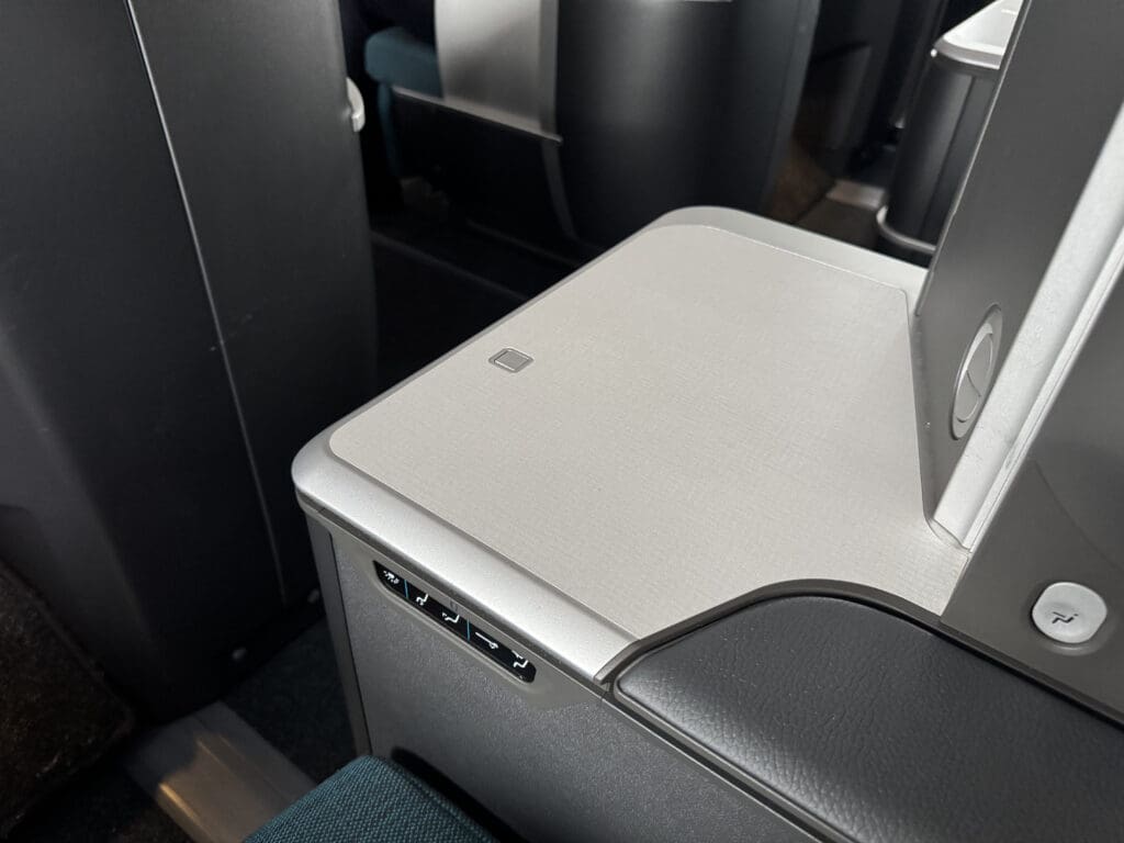 a close up of a seat