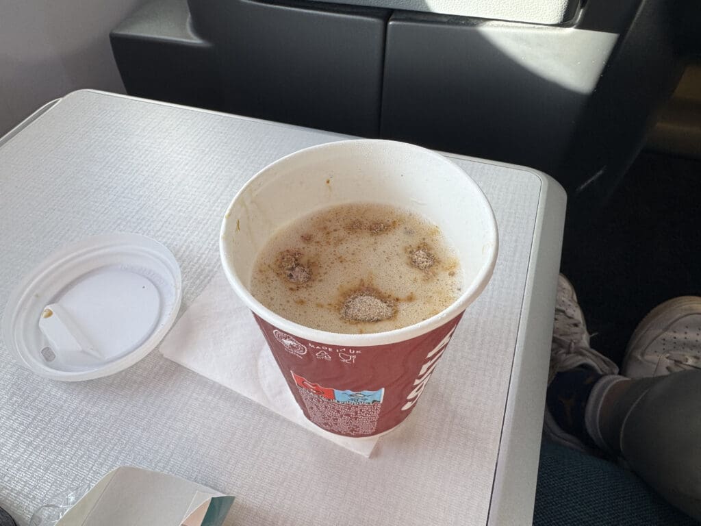 a cup of coffee on a table