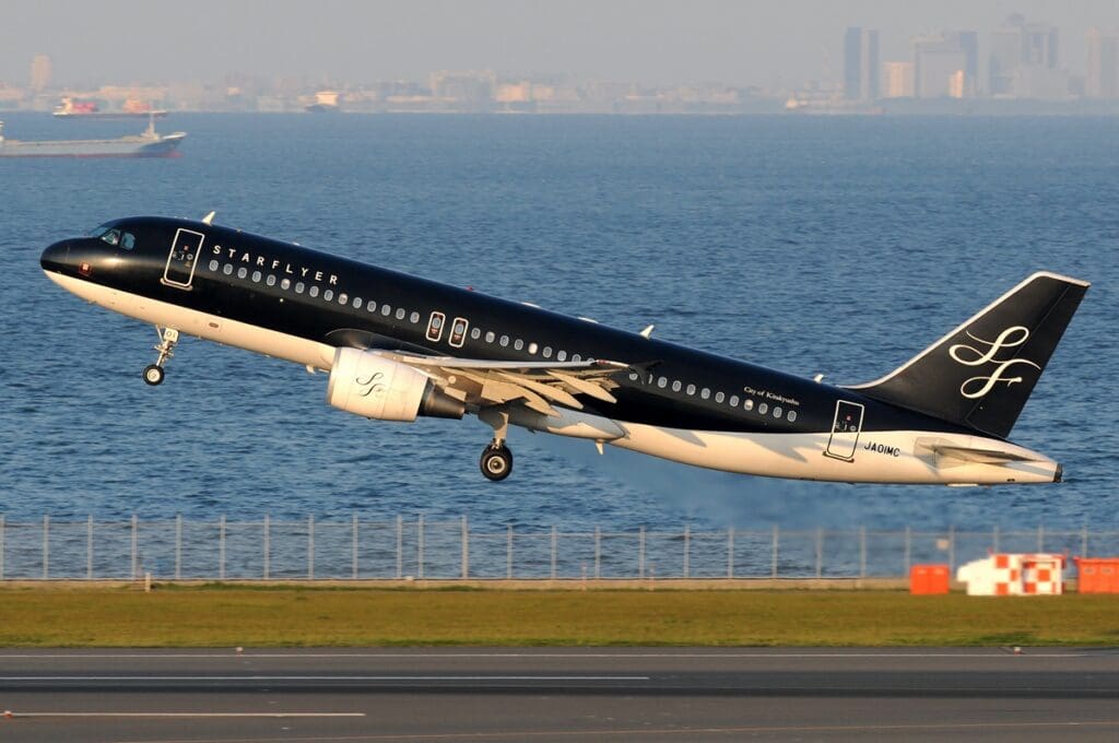 a jet plane taking off