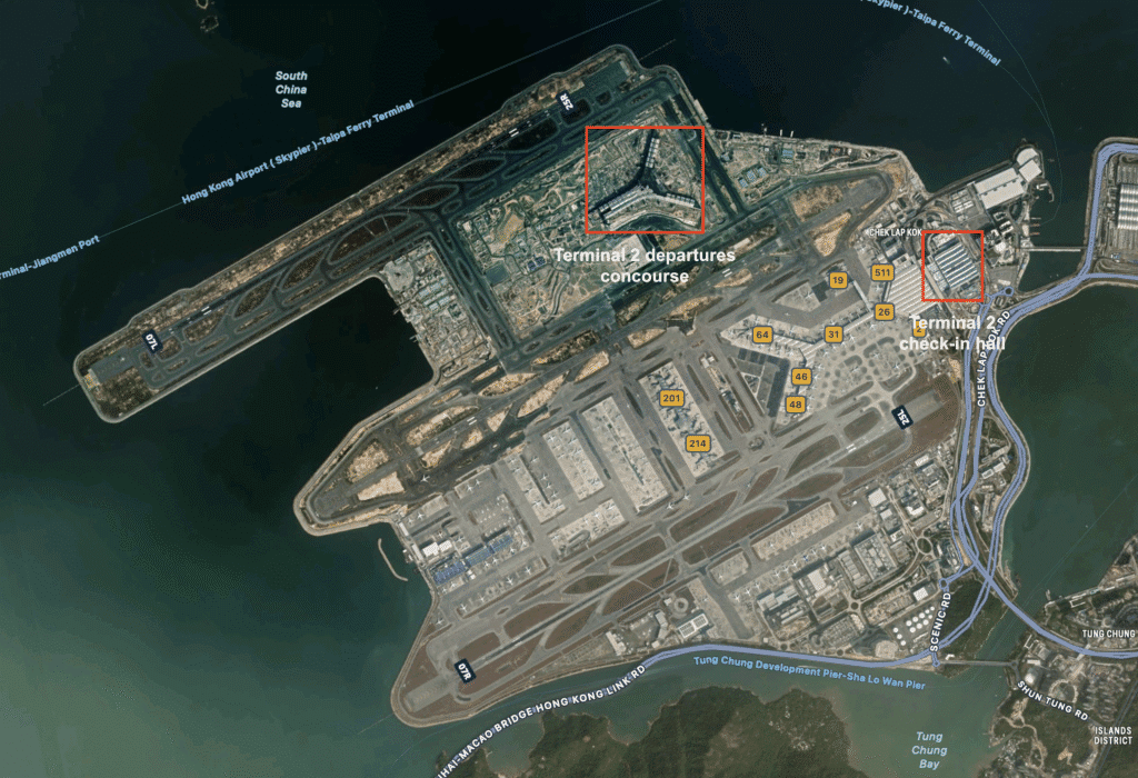 an aerial view of an airport