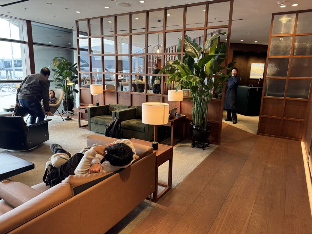 a room with a couple of people in it