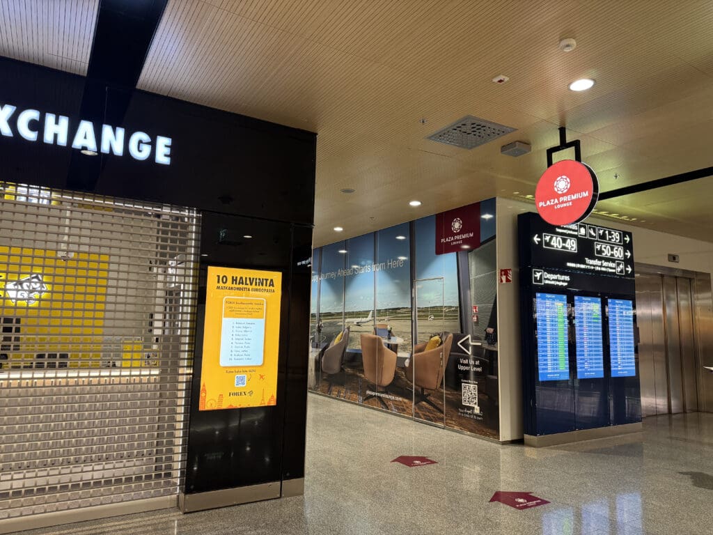 a building with signs and a sign on it