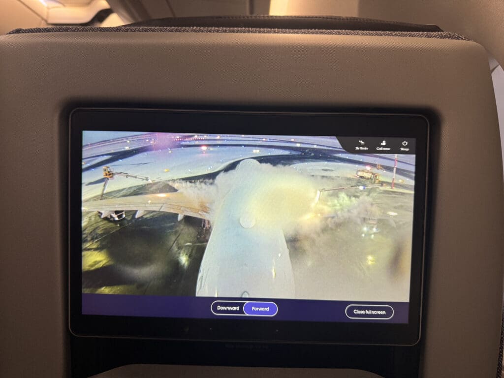 a screen on a vehicle