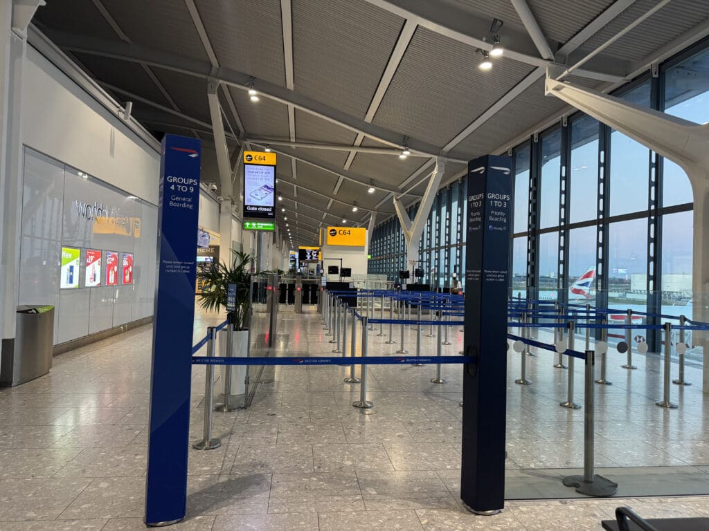 a blue poles in a building