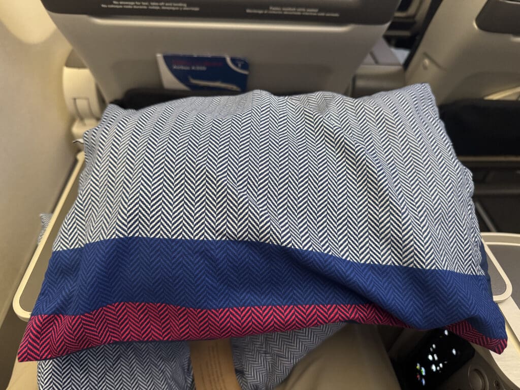 a pillow on a seat