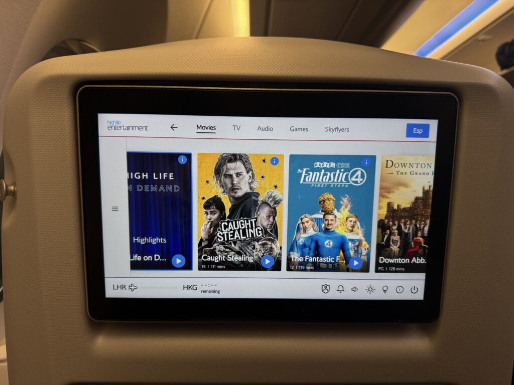 a screen on a device