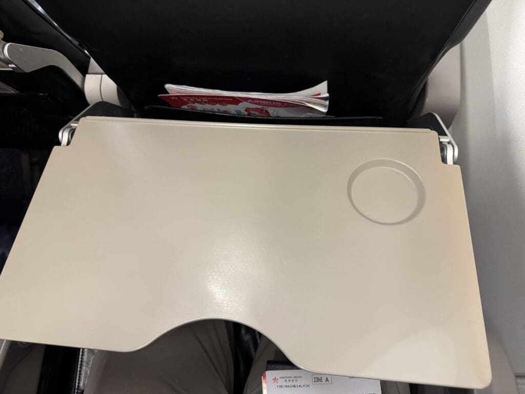 a seat in an airplane