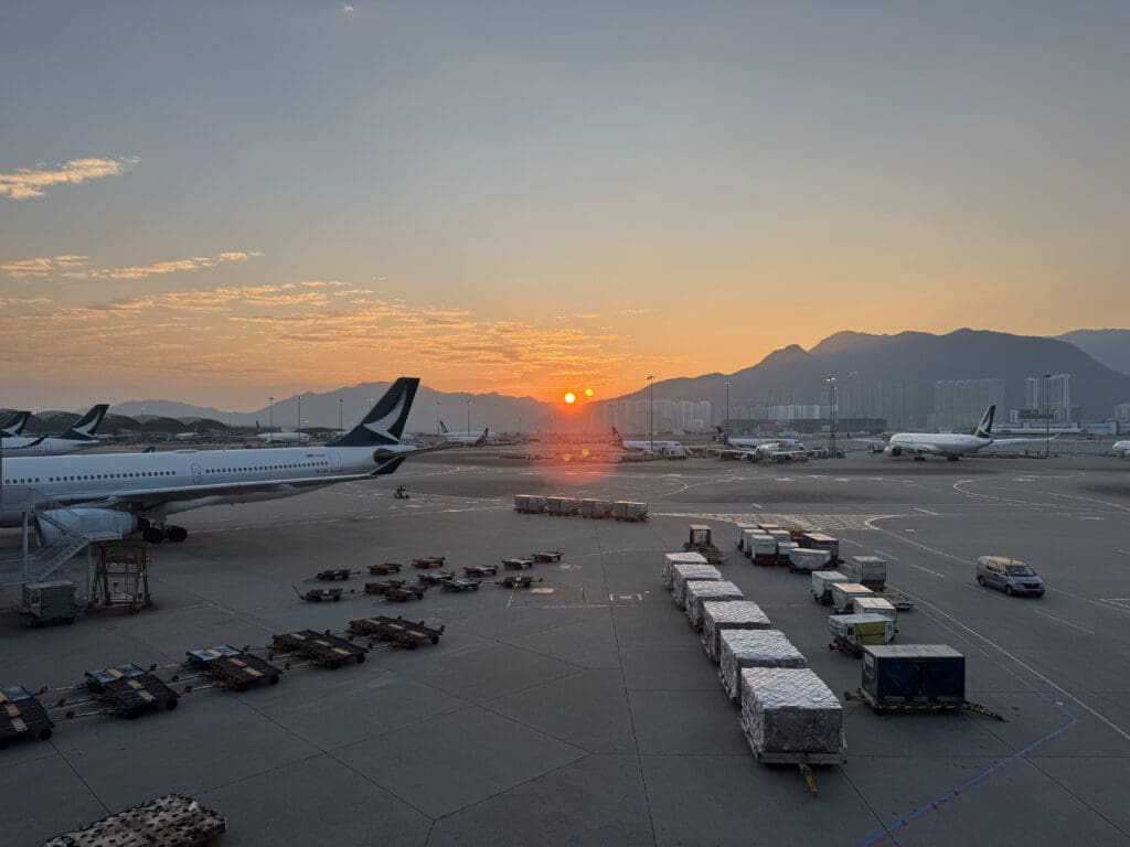 an airplane on the runway