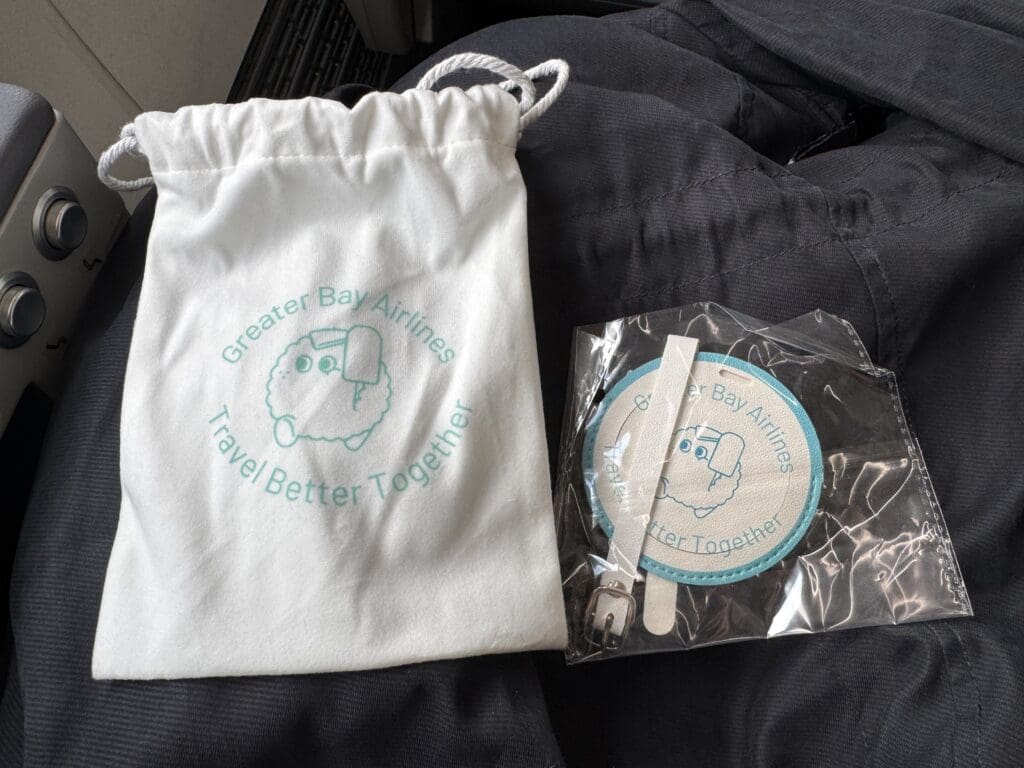 a white bag and a clear plastic bag