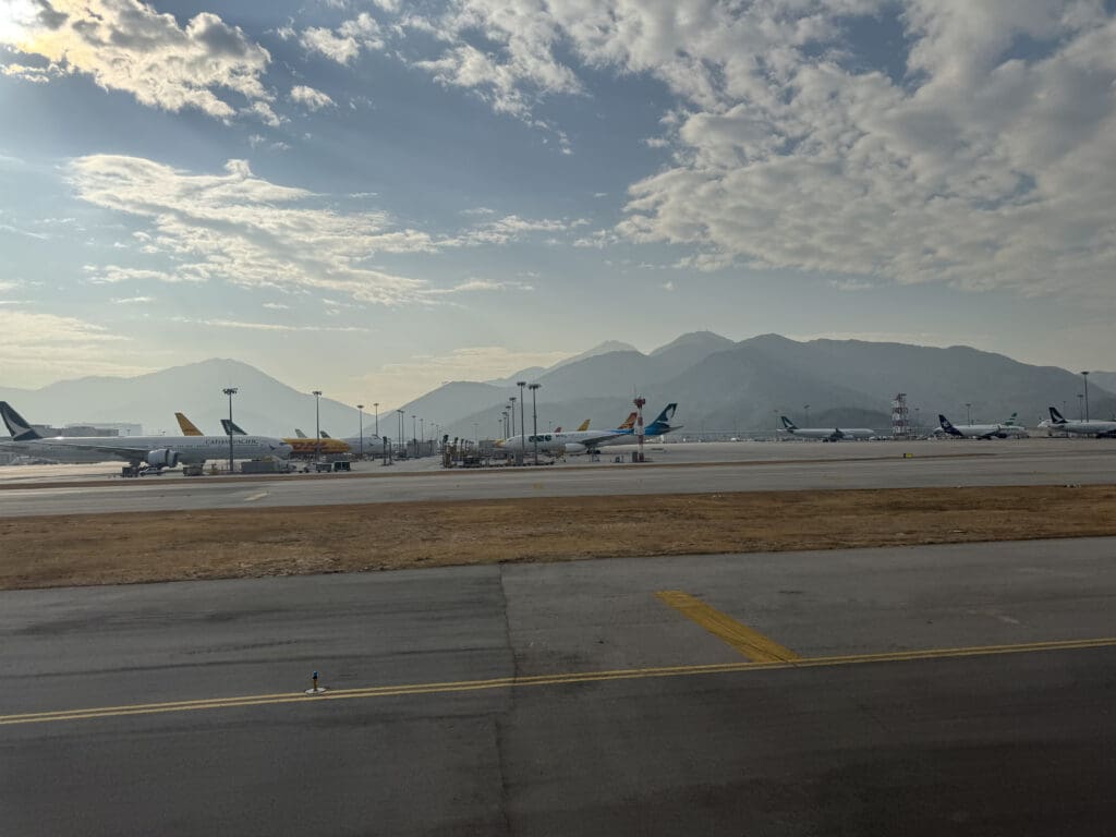 airplanes on a runway