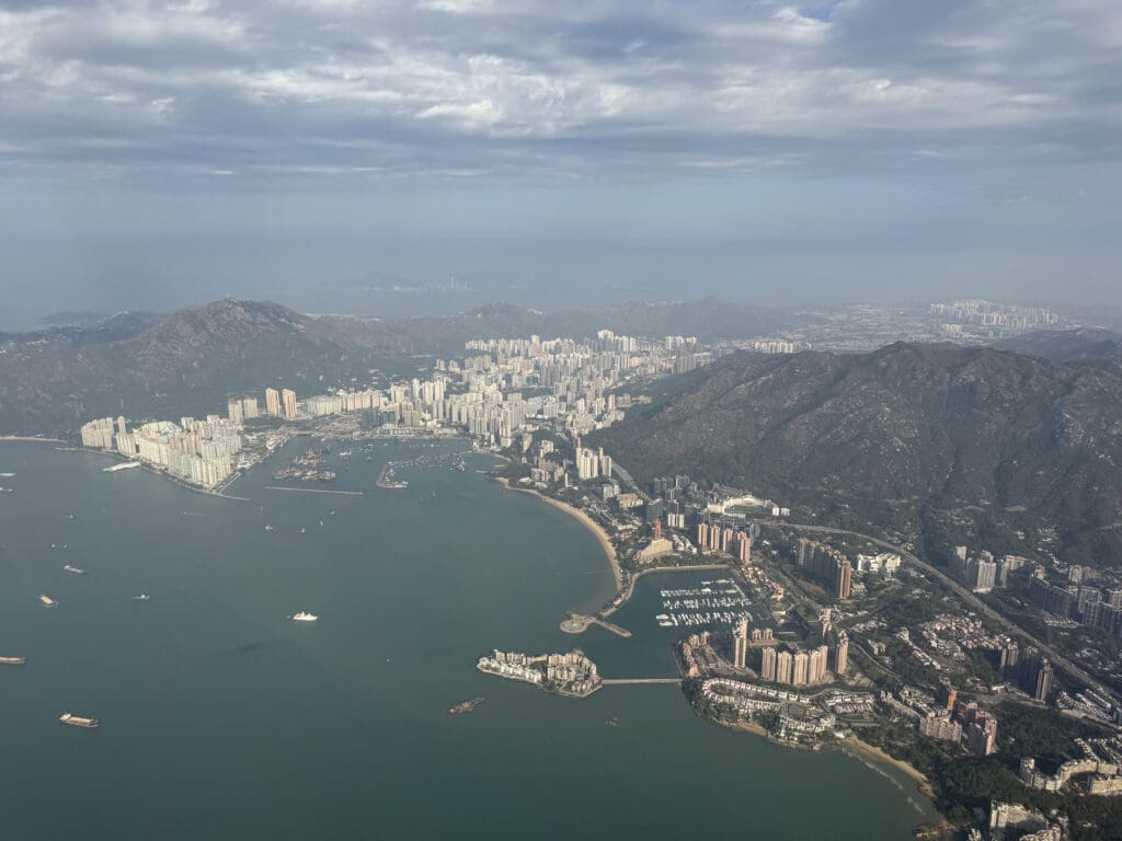 a city next to a body of water