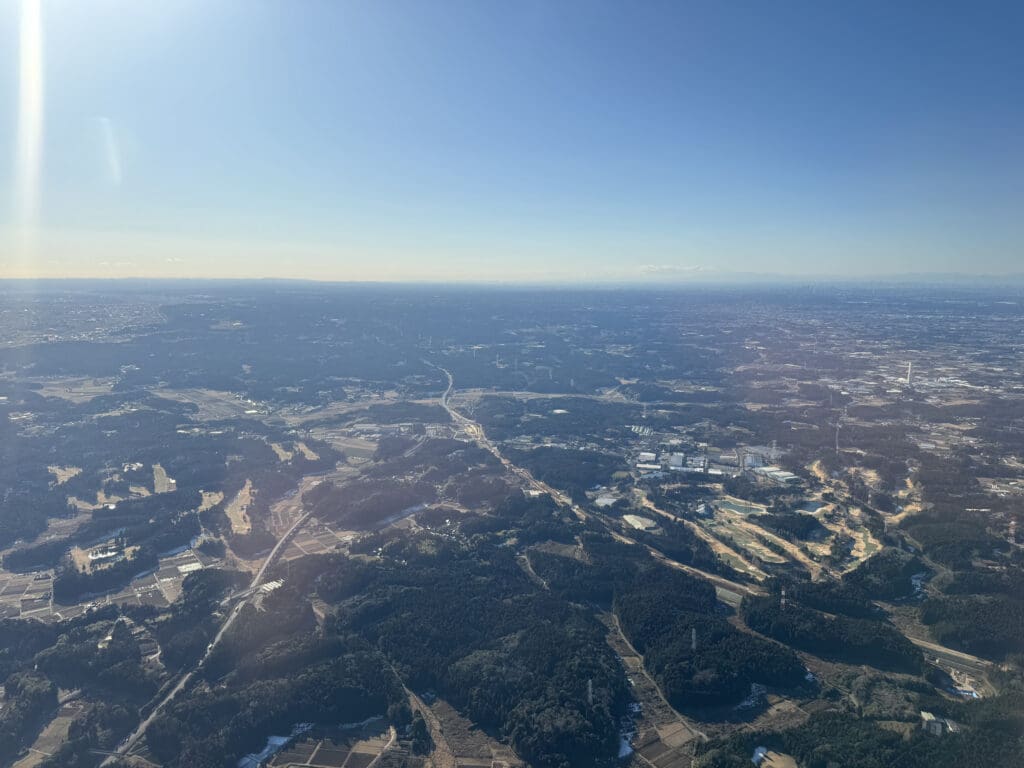 an aerial view of a city