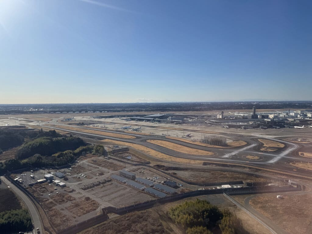 a aerial view of a city