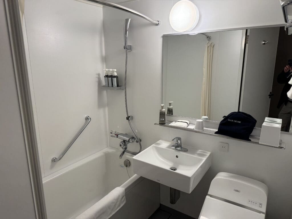 a bathroom with a sink and toilet