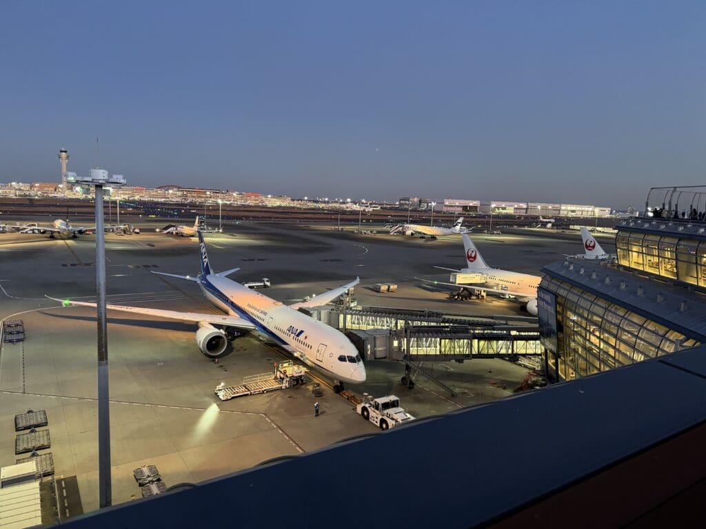 an airplane on the runway