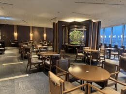 a room with tables and chairs