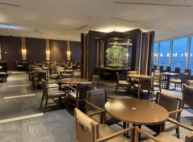 a room with tables and chairs