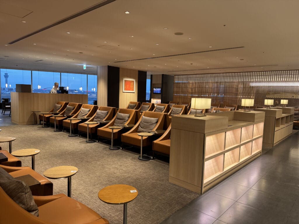 a room with chairs and tables