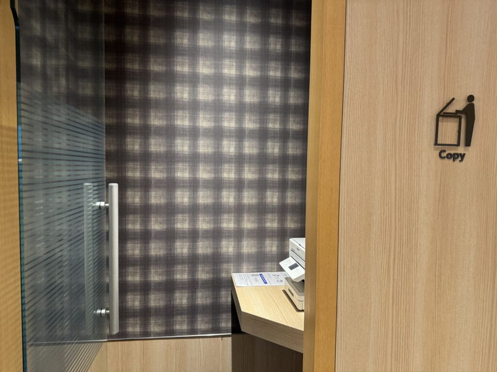 a desk with a phone on it