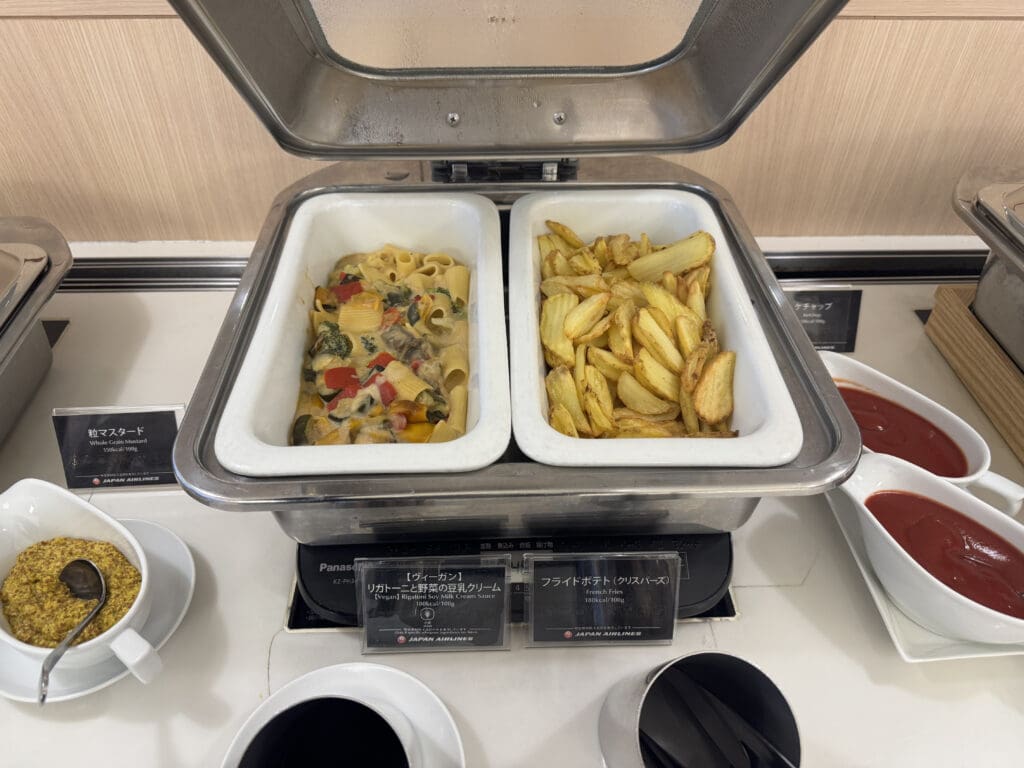 food in a container on a counter