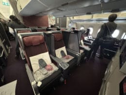 a group of seats in an airplane