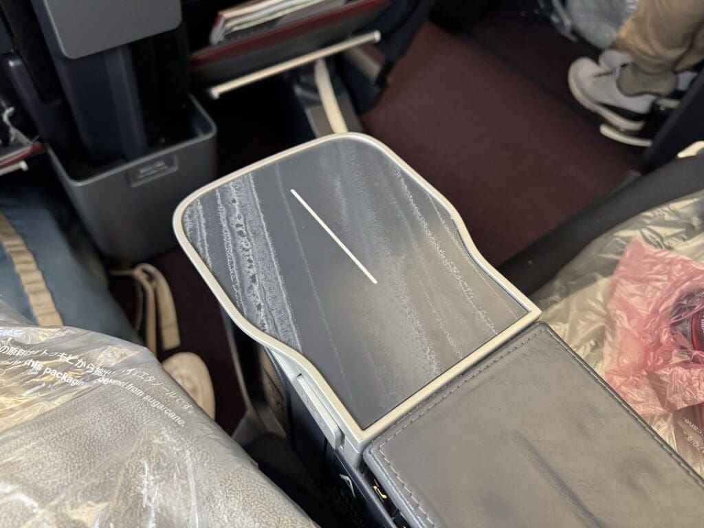 a close up of a seat