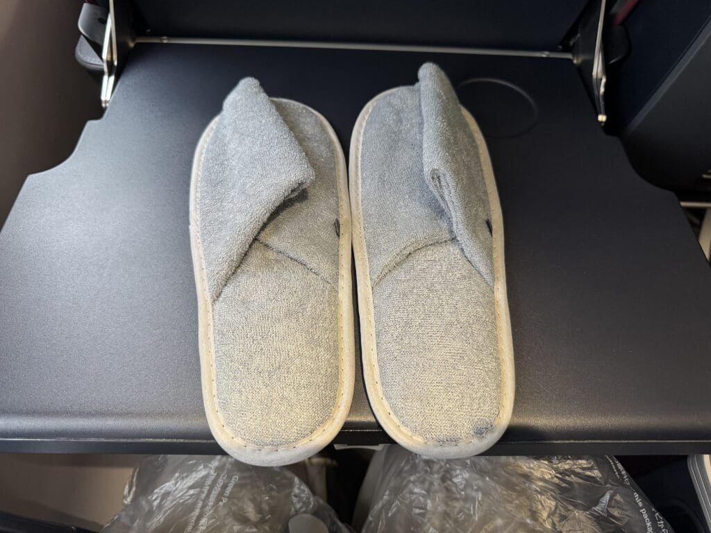 a pair of slippers on a table