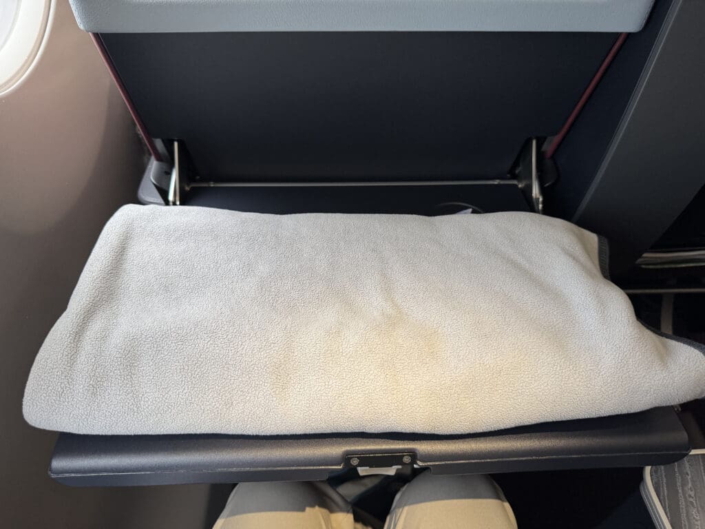 a towel in a suitcase