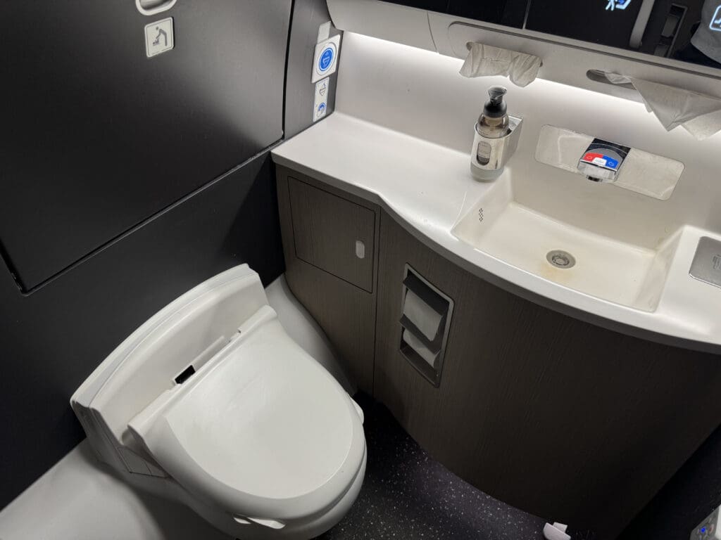 a bathroom with a sink and toilet