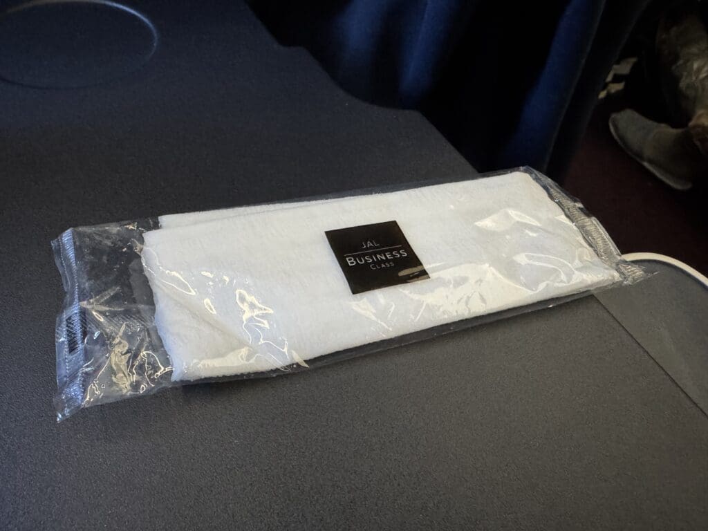 a white napkin in a plastic bag
