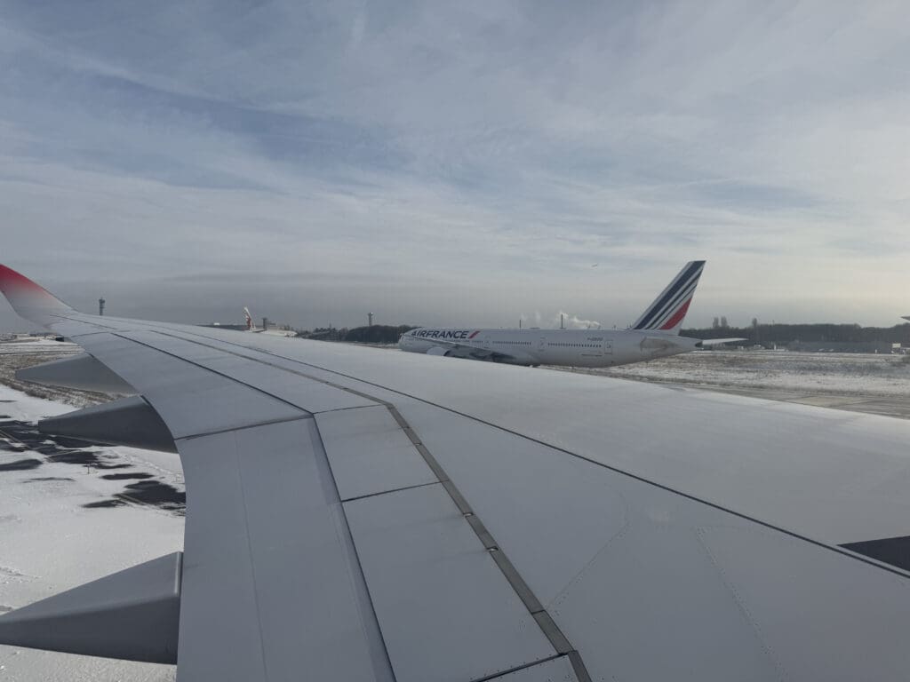 an airplane on the runway