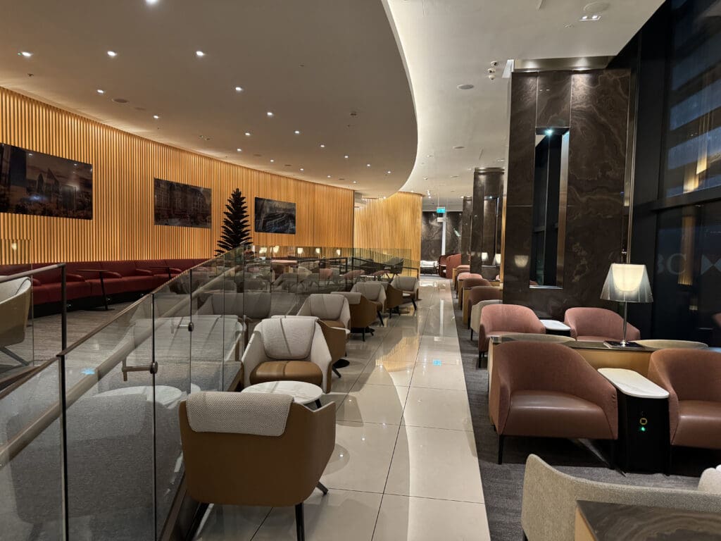 a room with chairs and tables